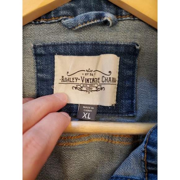 Ashley Vintage Charm - Girls Jean Jacket- SZ XL - Picture 2 of 9